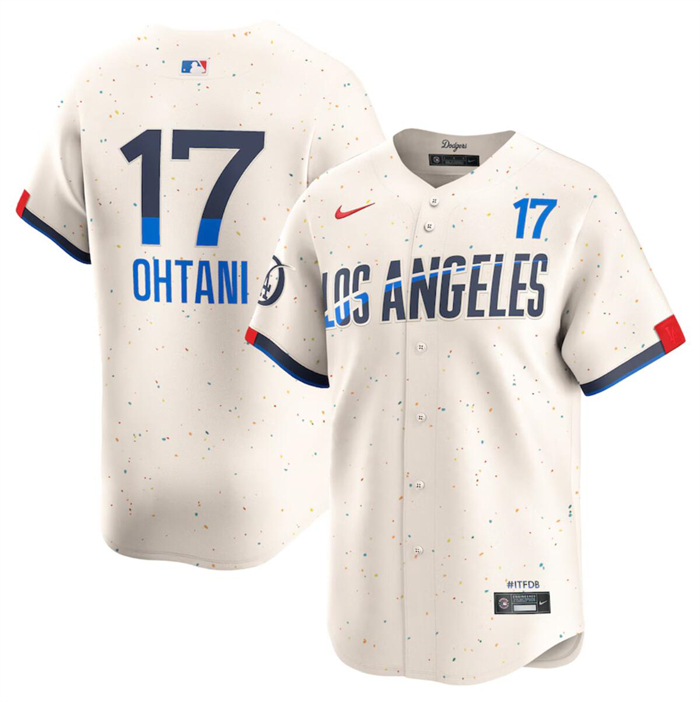 Youth Los Angeles Dodgers #17 Shohei Ohtani Cream 2024 City Connect Limited Stitched Baseball Jersey Youth Los Angeles Dodgers #17 Shohei Ohtani Cream 2024 City Connect Limited Stitched Baseball Jersey
